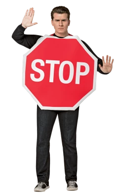 Rasta Imposta All Themes Adult Stop Sign Costume