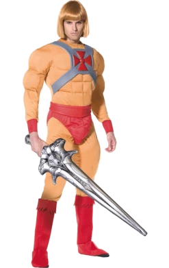 Smiffys All Themes Mens He-Man Superhero Costume