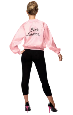 Smiffys All Themes Womens Grease Pink Ladies Jacket Costume