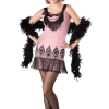 InCharacter Costumes All Themes Womens Pink Flirty Flapper Costume