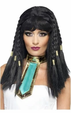 Smiffys All Themes Black Cleopatra Wig With Braids