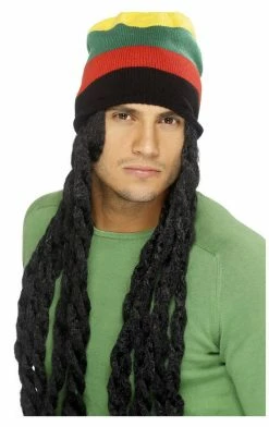 Smiffys Rasta Hat With Dreadlocks