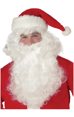 California Costumes All Themes Fine Curl Santa Wig And Beard
