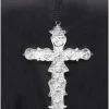 Smiffys All Themes Silver Ornate Cross Necklace