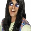 Smiffys Black 60s Hippie Wig All Themes 1 Smiffys Black 60s Hippie Wig All Themes