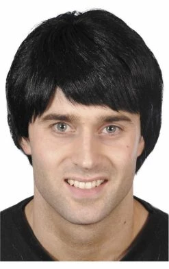 Smiffys All Themes Mens Black Fred Flintstone Wig