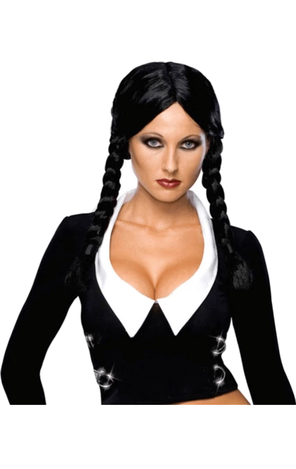 Rubies Womens Wednesday Addams Wig All Themes 3 Rubies Womens Wednesday Addams Wig All Themes