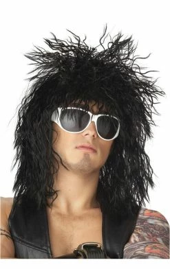 California Costumes All Themes Rockin Dude Black Wig
