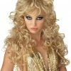 California Costumes All Themes Womens Seduction Curly Blonde Wig