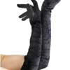 Smiffys Long Black Velvet Gloves All Themes 1 Smiffys Long Black Velvet Gloves All Themes