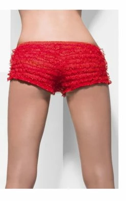 Smiffys All Themes Ruffle Lace Panties RED