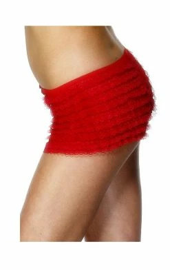 Smiffys All Themes Ruffle Lace Panties RED