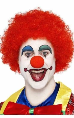 Bristol Novelty Red Afro Clown Wig