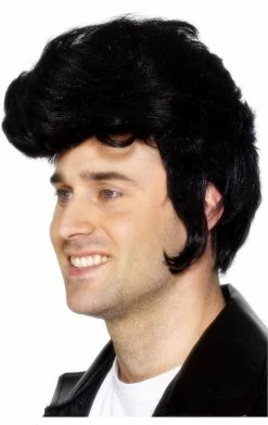 Smiffys Black Teddy Boy Wig