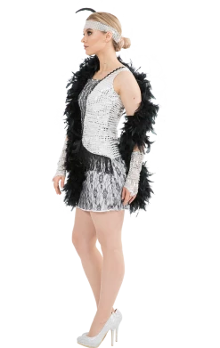 Orion Costumes Adult Silver Flapper Costume