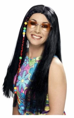 Smiffys Hippie Black Wig All Themes