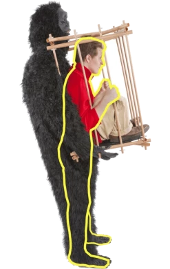 HouseHaunters Adult Gorilla And Cage Costume