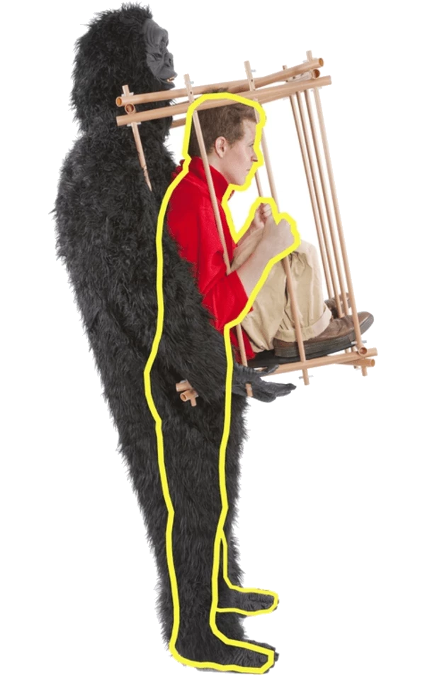 HouseHaunters Adult Gorilla And Cage Costume 4 HouseHaunters Adult Gorilla And Cage Costume