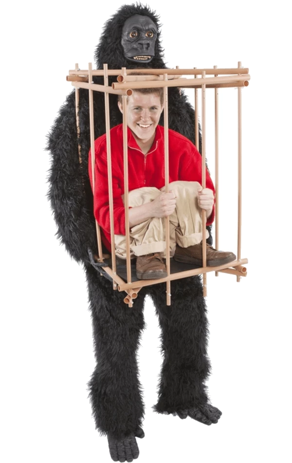HouseHaunters Adult Gorilla And Cage Costume 3 HouseHaunters Adult Gorilla And Cage Costume