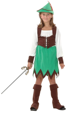 Bristol Novelty Girls Robin Hood Costume