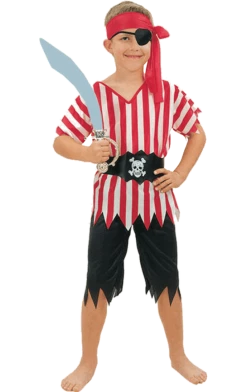 Bristol Novelty All Themes Childrens Striped Pirate Boy Costume