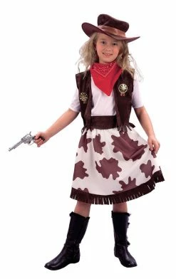 Bristol Novelty Child Cowgirl Costume With Hat