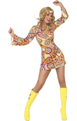 Smiffys All Themes Adult 60s Hippie Costume