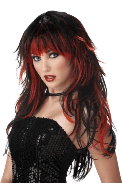 California Costumes Red And Black Tempting Tresses Wig All Themes
