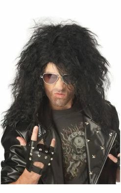 California Costumes Adult Heavy Metal Rocker Black Wig All Themes