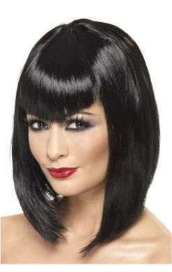 Smiffys Womens Black Bob Vampire Wig