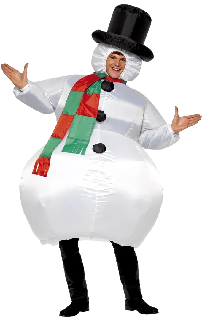 Smiffys Adult Inflatable Snowman Costume 3 Smiffys Adult Inflatable Snowman Costume