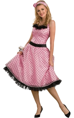 Rubies All Themes Womens Polka Dot Prom 50s Costume