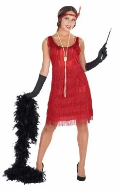 Orion Costumes Adult 1920s Red Flapper Costume Adult Costumes