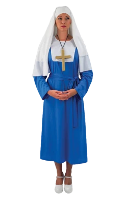 Orion Costumes Womens Blue Nun Costume
