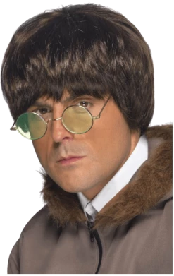 Smiffys John Lennon The Beatles Wig - Brown All Themes