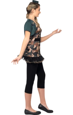 Smiffys All Themes Teen Army Girl Costume