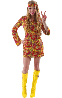 Orion Costumes Female 1960s Hippie Costume