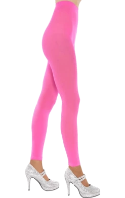 Smiffys Neon Pink Footless Tights