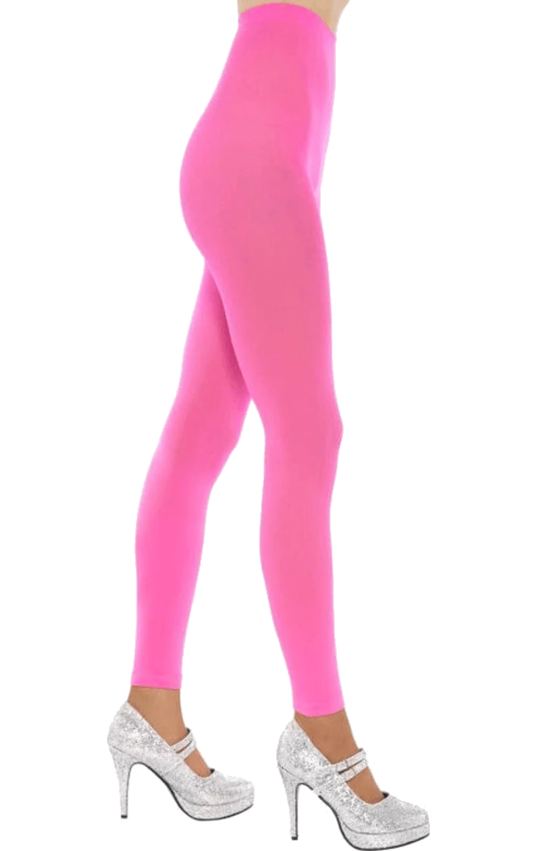 Smiffys Neon Pink Footless Tights 3 Smiffys Neon Pink Footless Tights