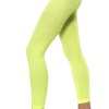 Smiffys Neon Green Footless Tights All Themes