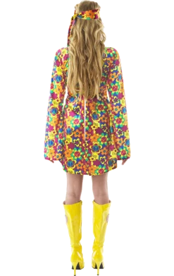 Orion Costumes Adult 1960s Flower Power Hippy Costume