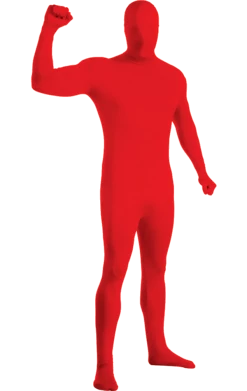 Rubies Second Skin Suit RED All Themes