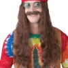 California Costumes Brown Hippie Man Wig And Moustache All Themes