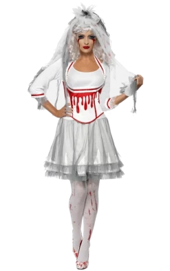 Smiffys Blood Drip Bride Halloween Costume All Themes
