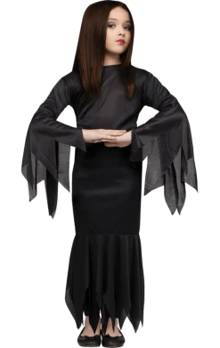 Palmer All Themes Girls Morticia Addams Costume