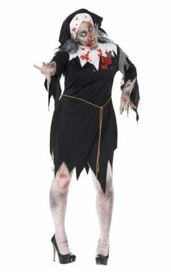 Smiffys All Themes Womens Zombie Nun Costume
