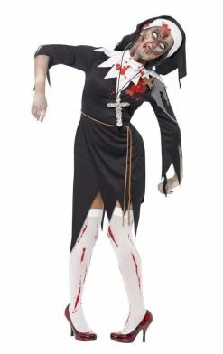 Smiffys All Themes Womens Zombie Nun Costume