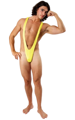 Orion Costumes Adult Borat Yellow Mankini Swimsuit