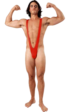 Orion Costumes Mens Costumes Red Borat Mankini Thong Swimsuit