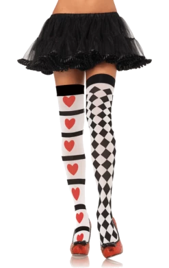 Morris Costumes Harlequin And Heart Stockings
